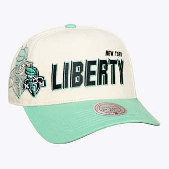 Unisex Mitchell & Ness Cream New York Liberty Cooperstown Collection Big Time Pro Crown Snapback Hat