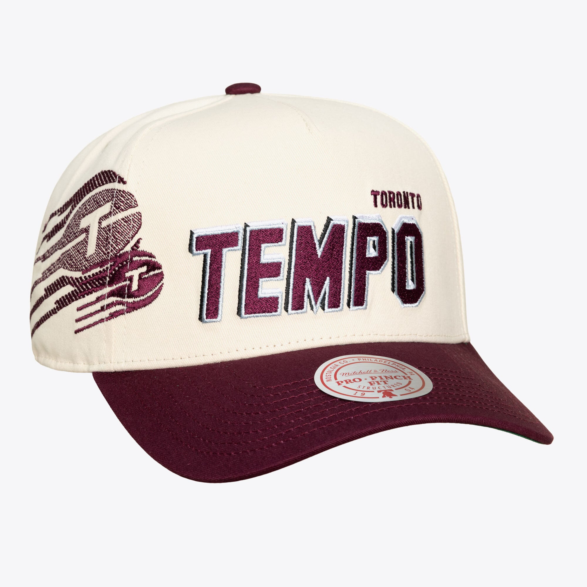 Unisex Mitchell & Ness Cream Toronto Tempo Big Time Pro Crown Adjustable Hat