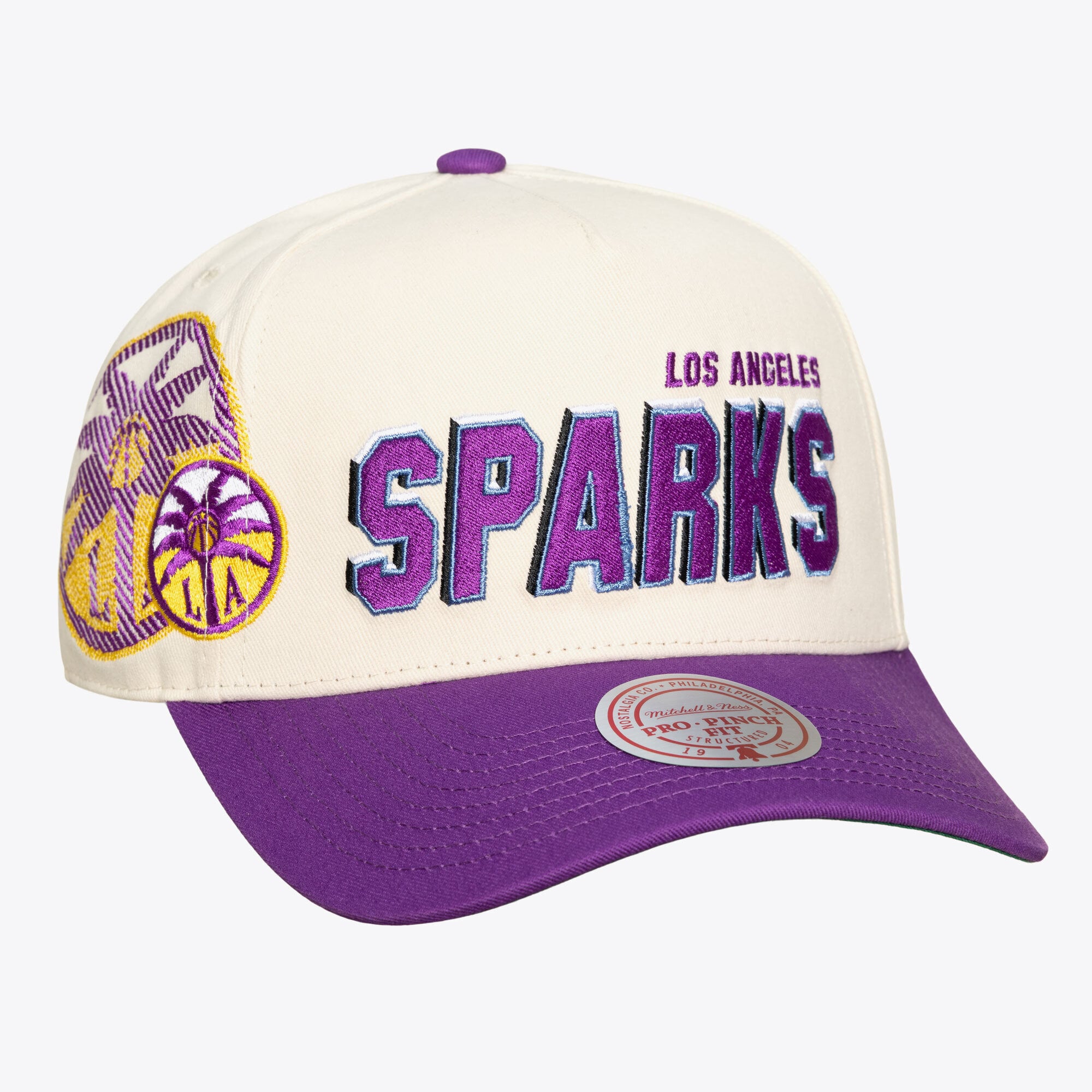 Unisex Mitchell & Ness Cream Los Angeles Sparks Big Time Pro Crown Adjustable Hat