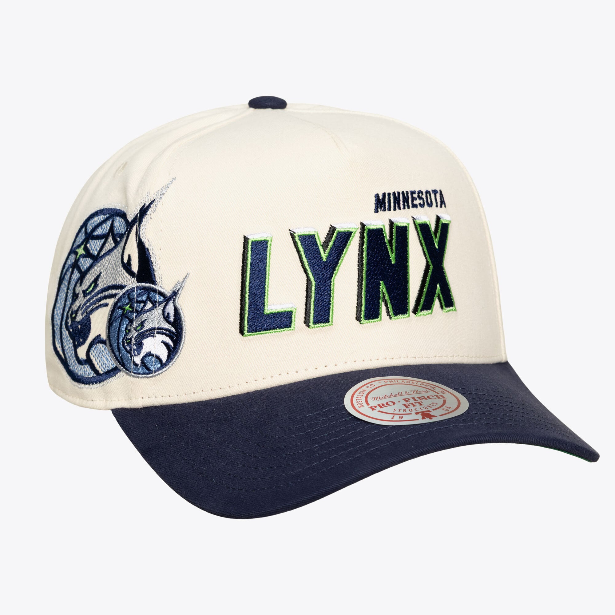 Unisex Mitchell & Ness Cream Minnesota Lynx Cooperstown Collection Big Time Pro Crown Snapback Hat
