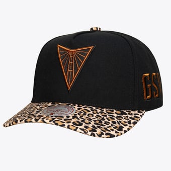 Unisex Mitchell & Ness  Black Golden State Valkyries Cheetah Pro Snapback Hat