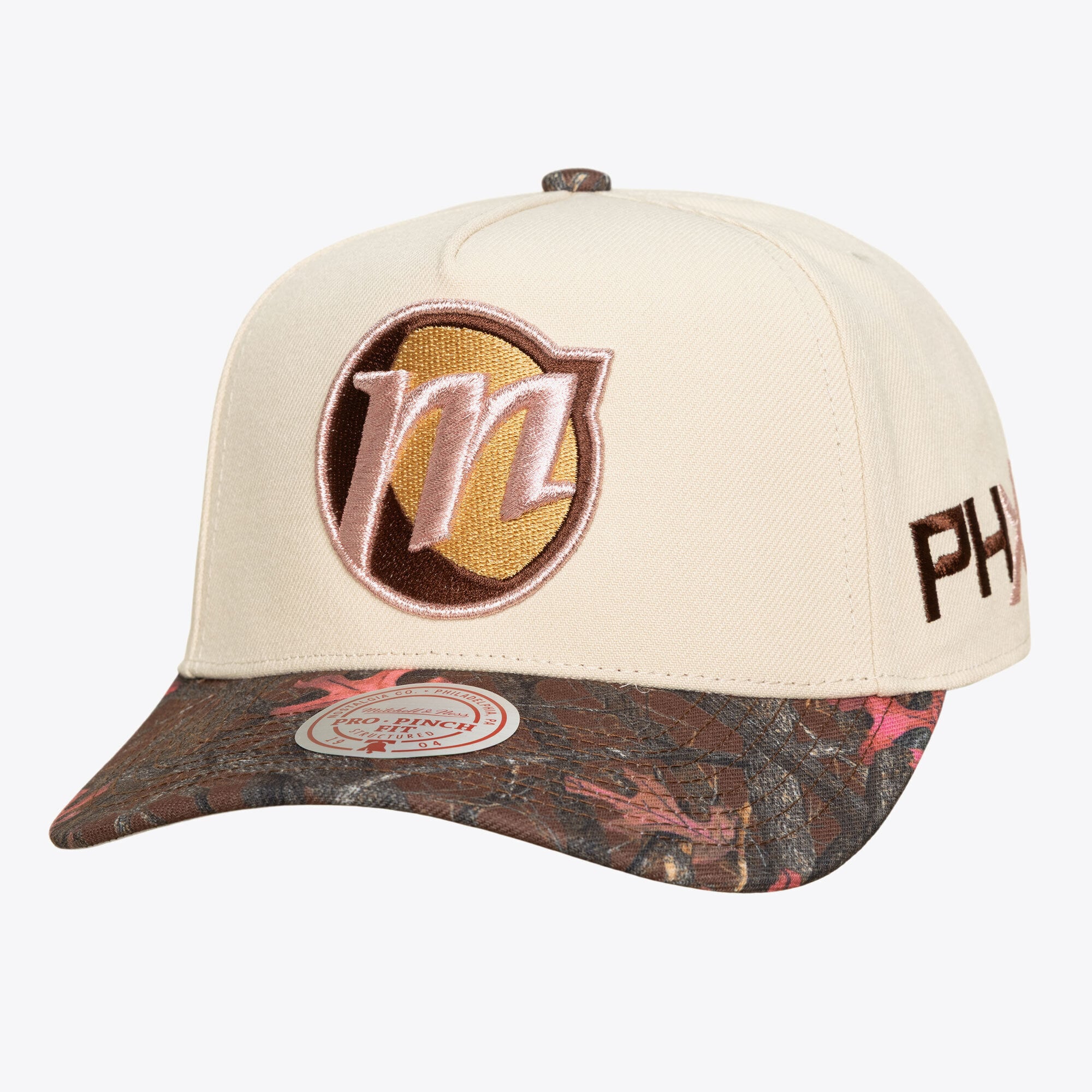 Unisex Mitchell & Ness  Cream Phoenix Mercury Pink Pro Snapback Hat