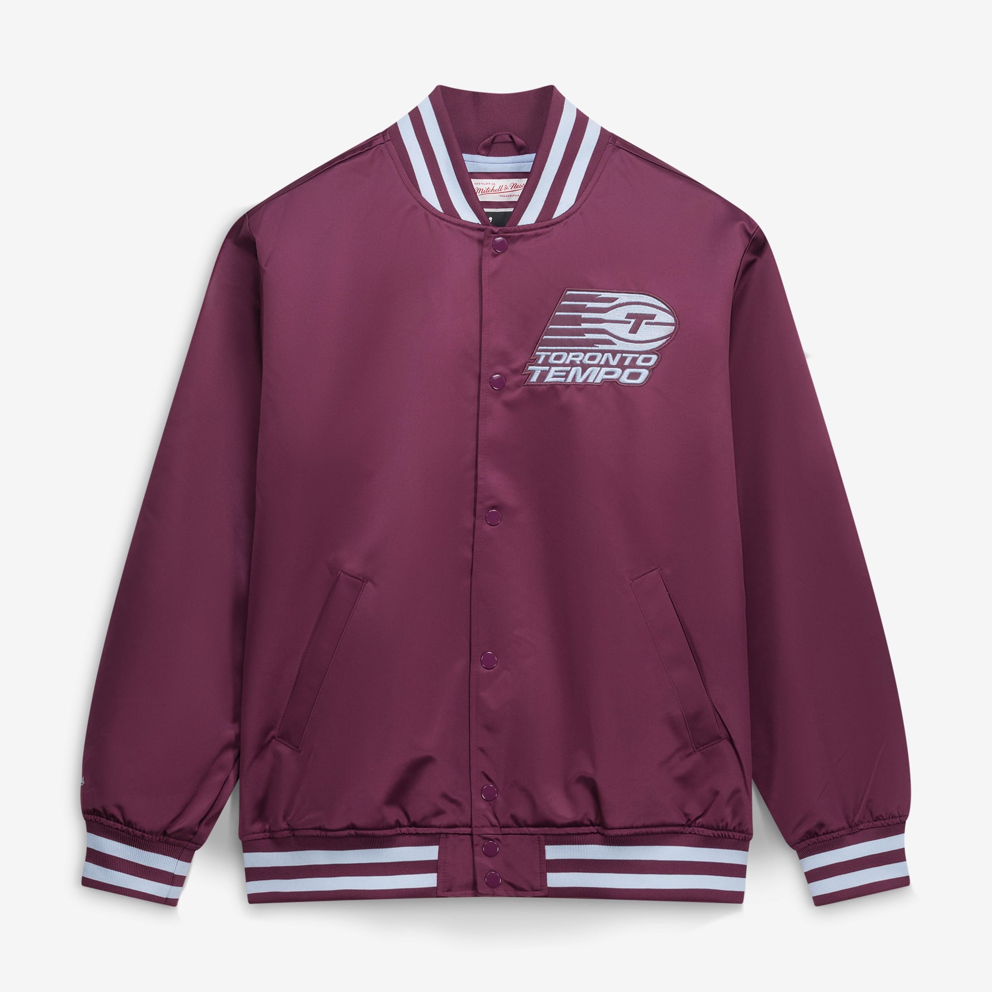Men's Mitchell & Ness  Bordeaux Toronto Tempo Lightweight Satin Jacket