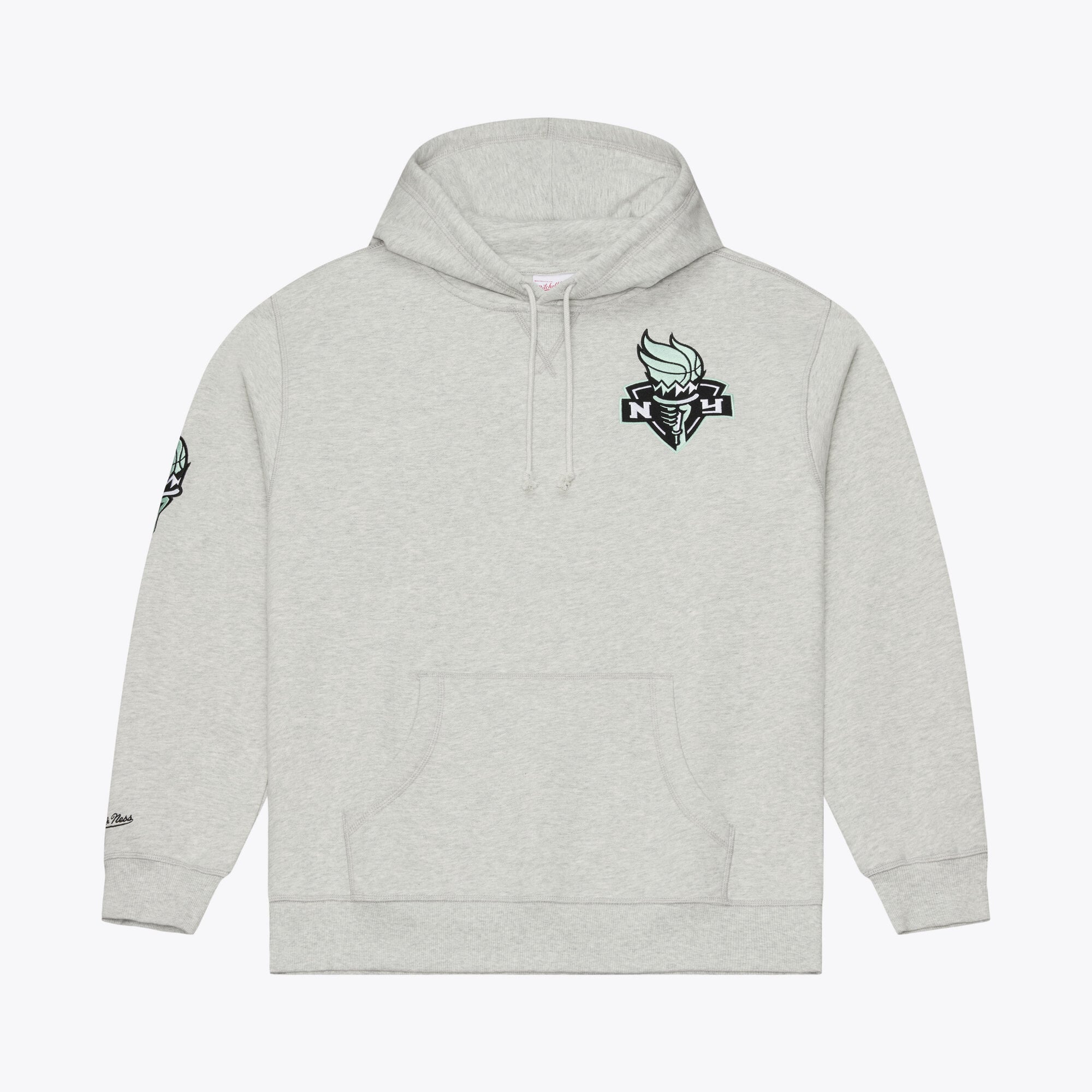 Men's Mitchell & Ness  Gray New York Liberty Fleece Hoodie