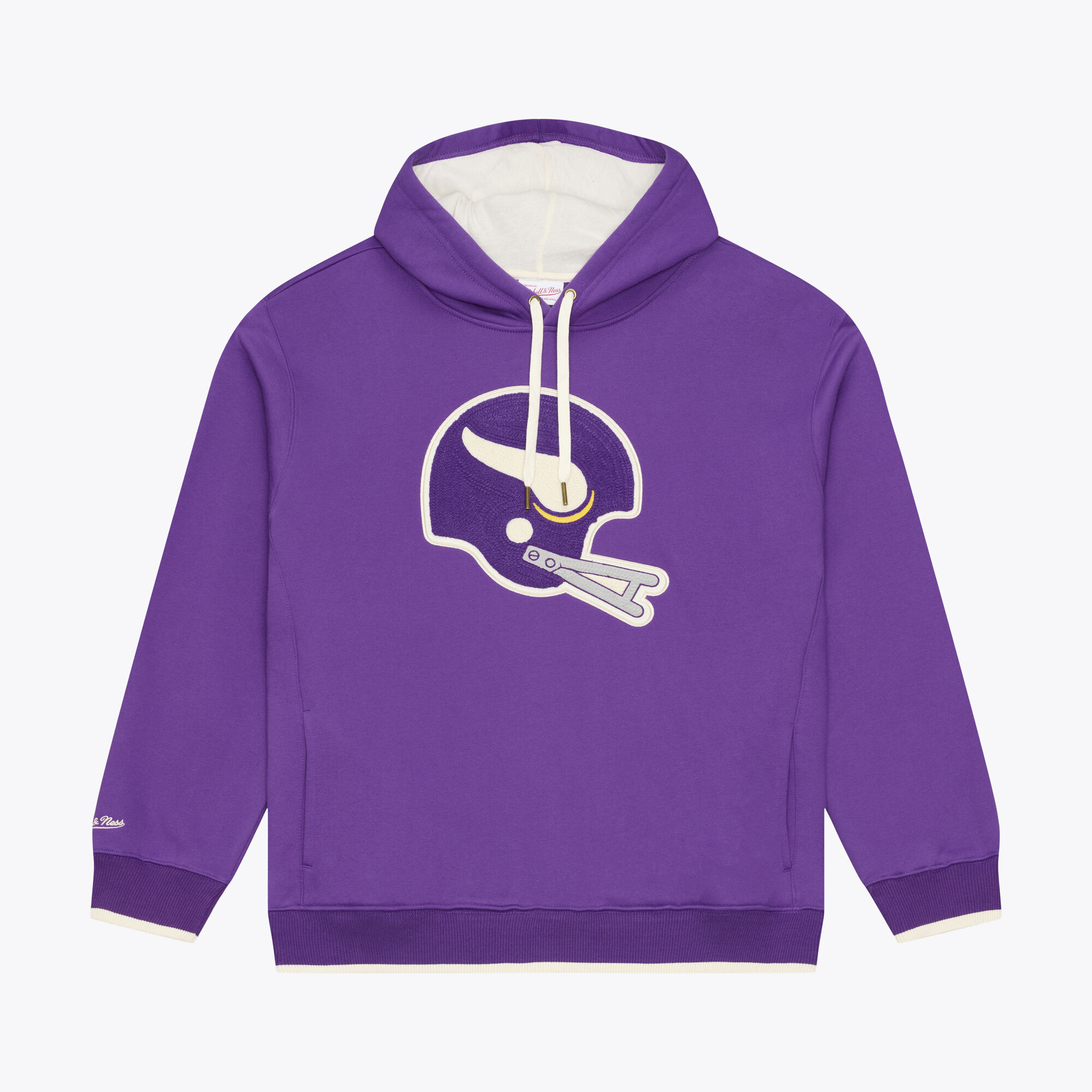 Men's Mitchell & Ness Purple Minnesota Vikings Premium Essentials Heavyweight Fleece Hoodie