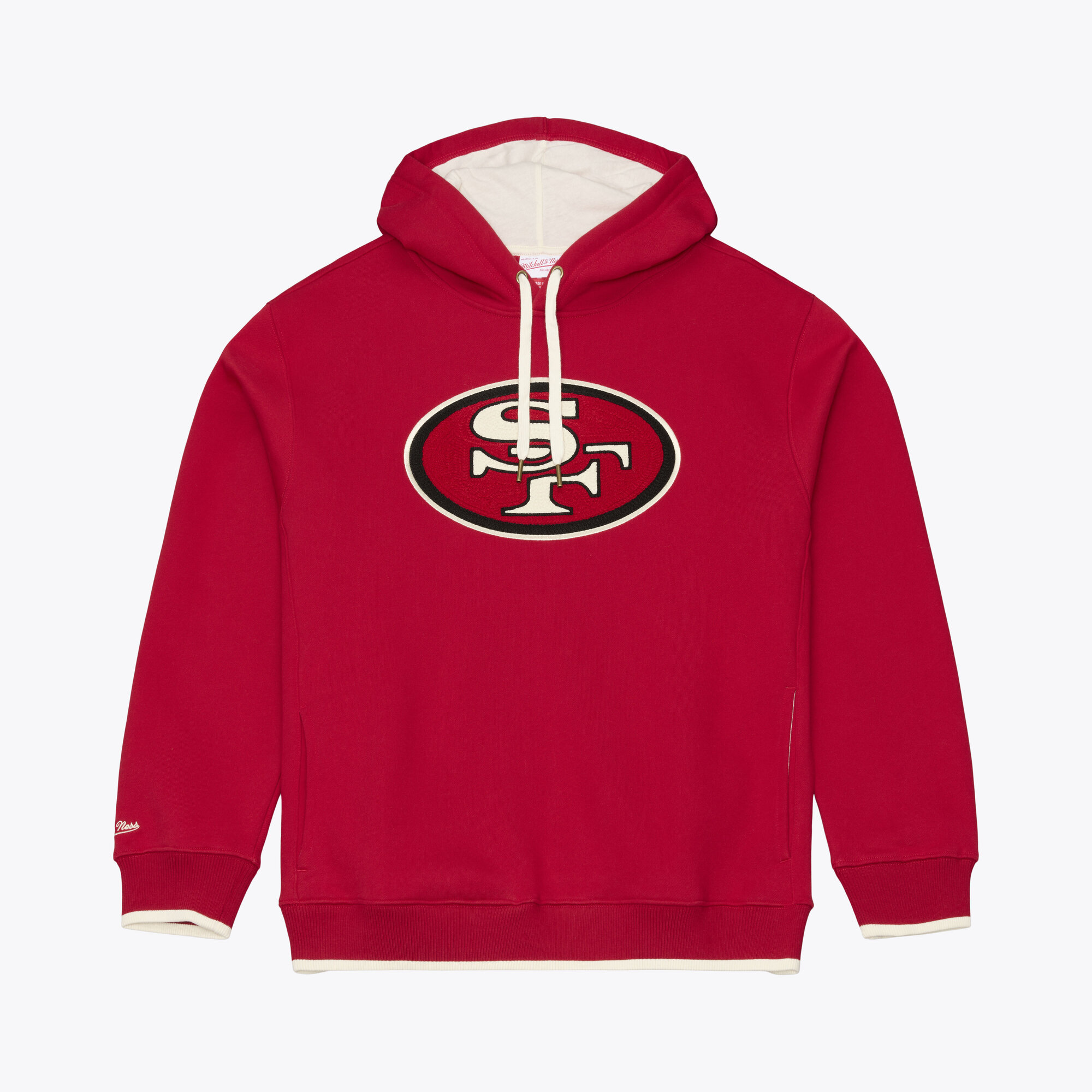 Mitchell & Ness Men's Scarlet San Francisco 49ers Premium Essentials Heavyweight Fleece Hoodie - Scarlet