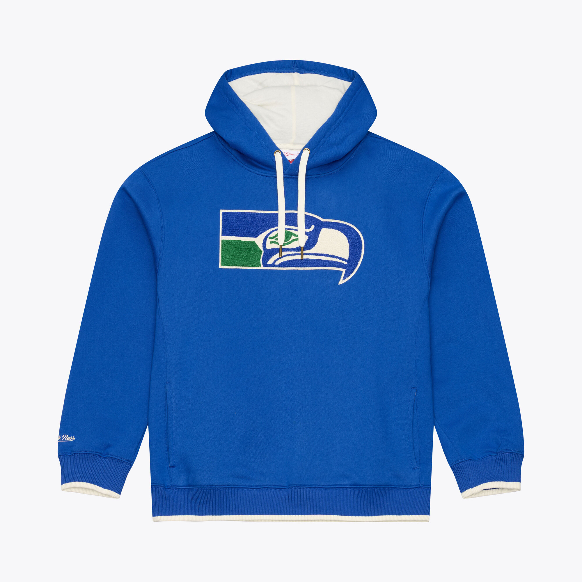 Mitchell & Ness Men's Royal Seattle Seahawks Premium Essentials Heavyweight Fleece Hoodie - Royal