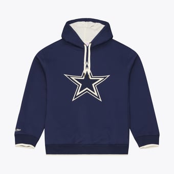 Men's Mitchell & Ness Navy Dallas Cowboys Premium Essentials Heavyweight Fleece Hoodie