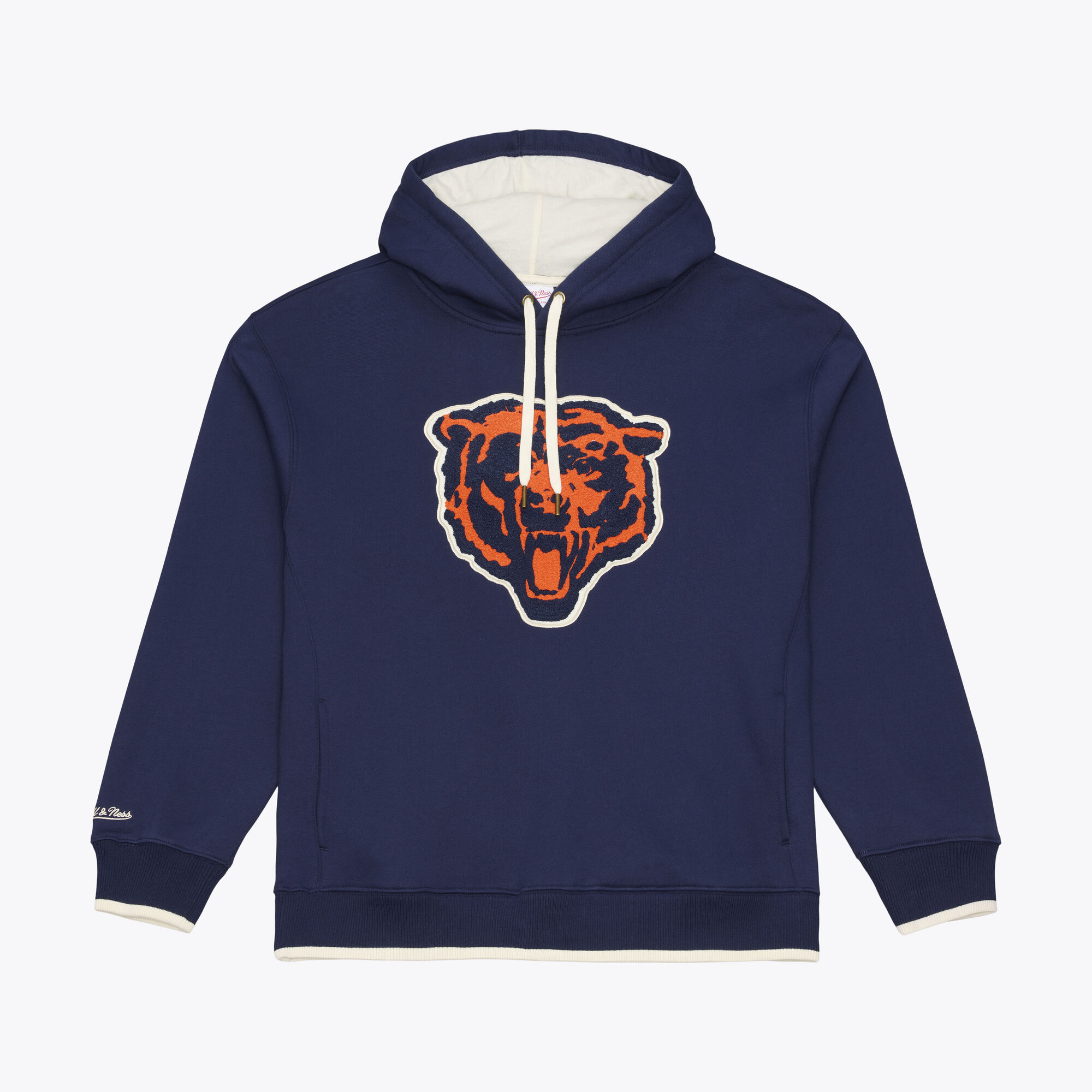 Men's Mitchell & Ness Navy Chicago Bears Premium Essentials Heavyweight Fleece Hoodie