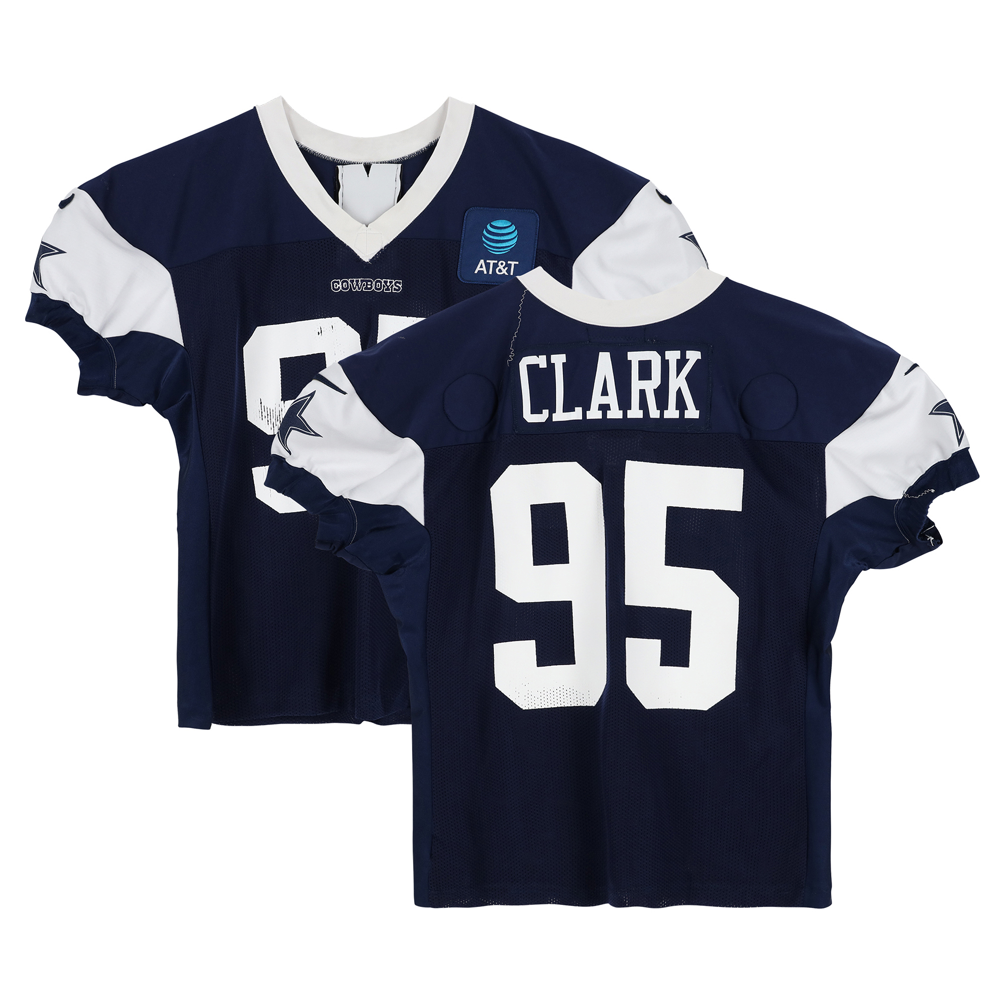 Kenny Clark Dallas Cowboys Practice-Used #95 Navy Nike Jersey from the 2025 NFL Season - #1