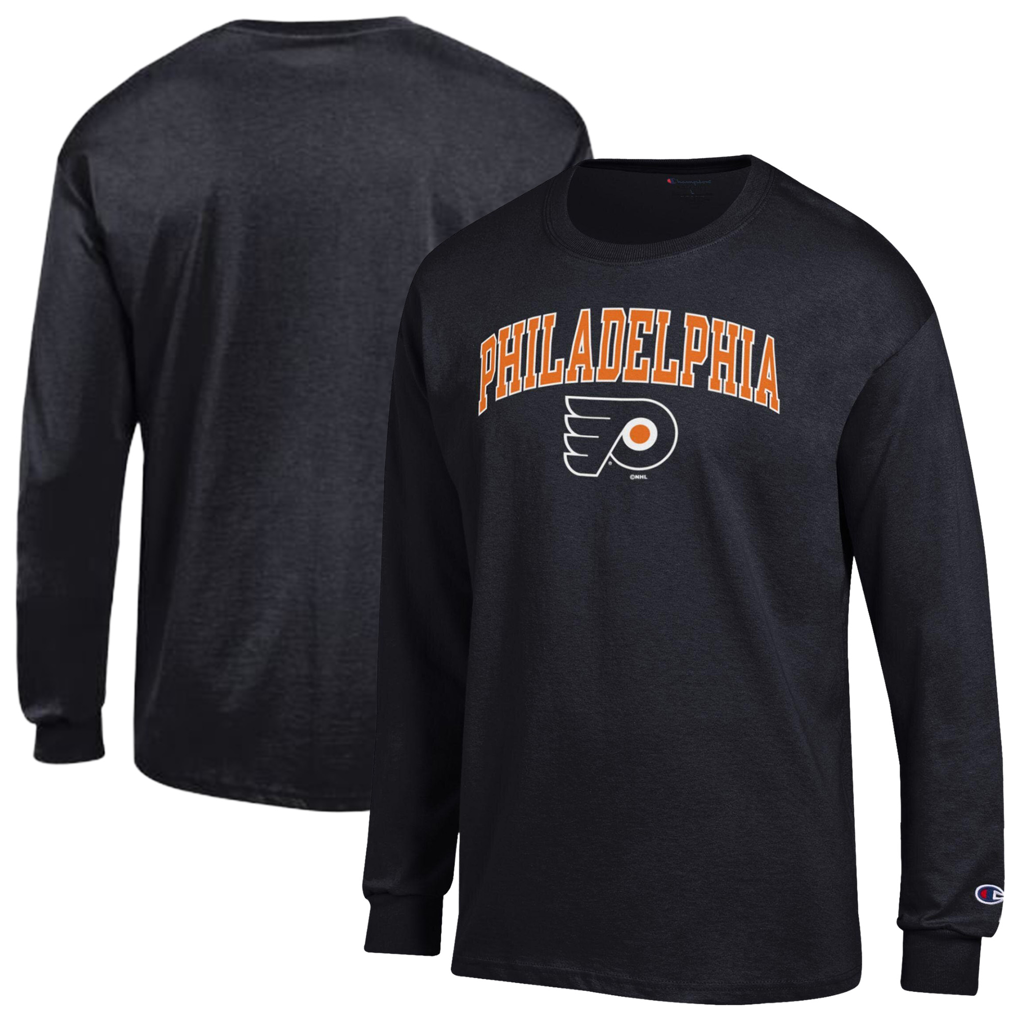 Men's Champion  Black Philadelphia Flyers Jersey Long-Sleeve T-Shirt