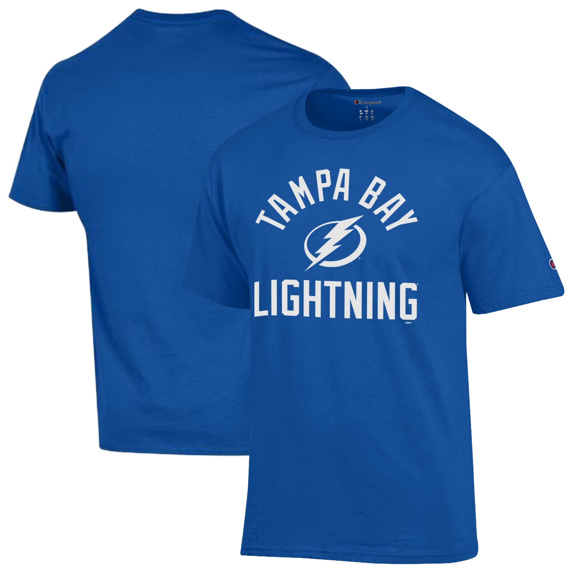 Men's Champion  Blue Tampa Bay Lightning Primary Logo Jersey T-Shirt