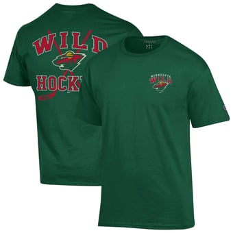 Men's Champion  Green Minnesota Wild Stick With It Jersey T-Shirt