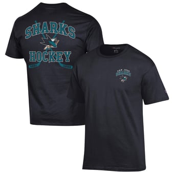 Men's Champion  Black San Jose Sharks Stick With It Jersey T-Shirt