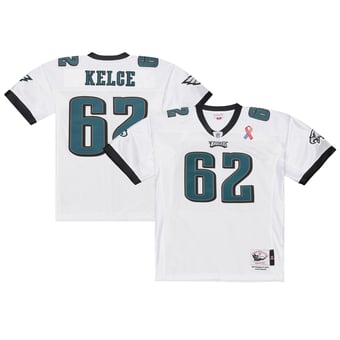 Men's Mitchell & Ness Jason Kelce White Philadelphia Eagles 2011 Authentic Throwback Jersey