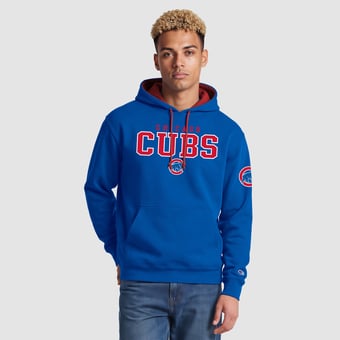Men's Champion  Royal Chicago Cubs Fleece Hoodie