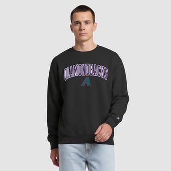 Men's Champion  Black Arizona Diamondbacks Fleece Crew Sweatshirt