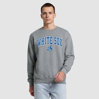 Men's Champion  Heather Gray Chicago White Sox Fleece Crew Sweatshirt