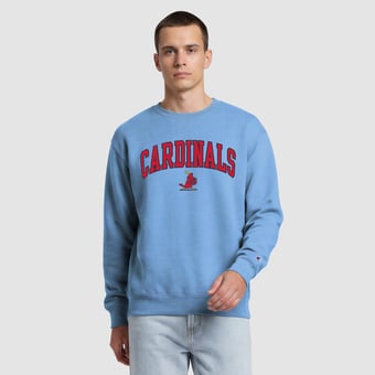 Men's Champion  Light Blue St. Louis Cardinals Fleece Crew Sweatshirt