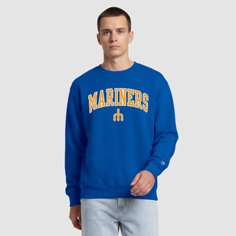 Men's Champion  Royal Seattle Mariners Fleece Crew Sweatshirt