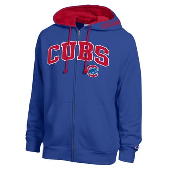 Men's Champion  Royal Chicago Cubs Fleece Full-Zip Hoodie