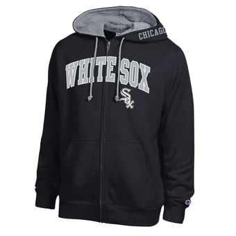 Men's Champion  Black Chicago White Sox Fleece Full-Zip Hoodie