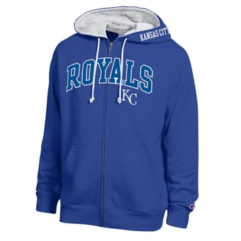 Men's Champion  Royal Kansas City Royals Fleece Full-Zip Hoodie
