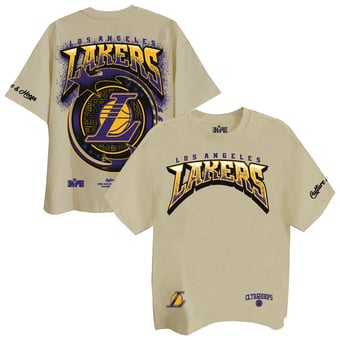 Unisex Two Hype Cream Los Angeles Lakers Drip & Dime Elevated Drop Shoulder T-Shirt