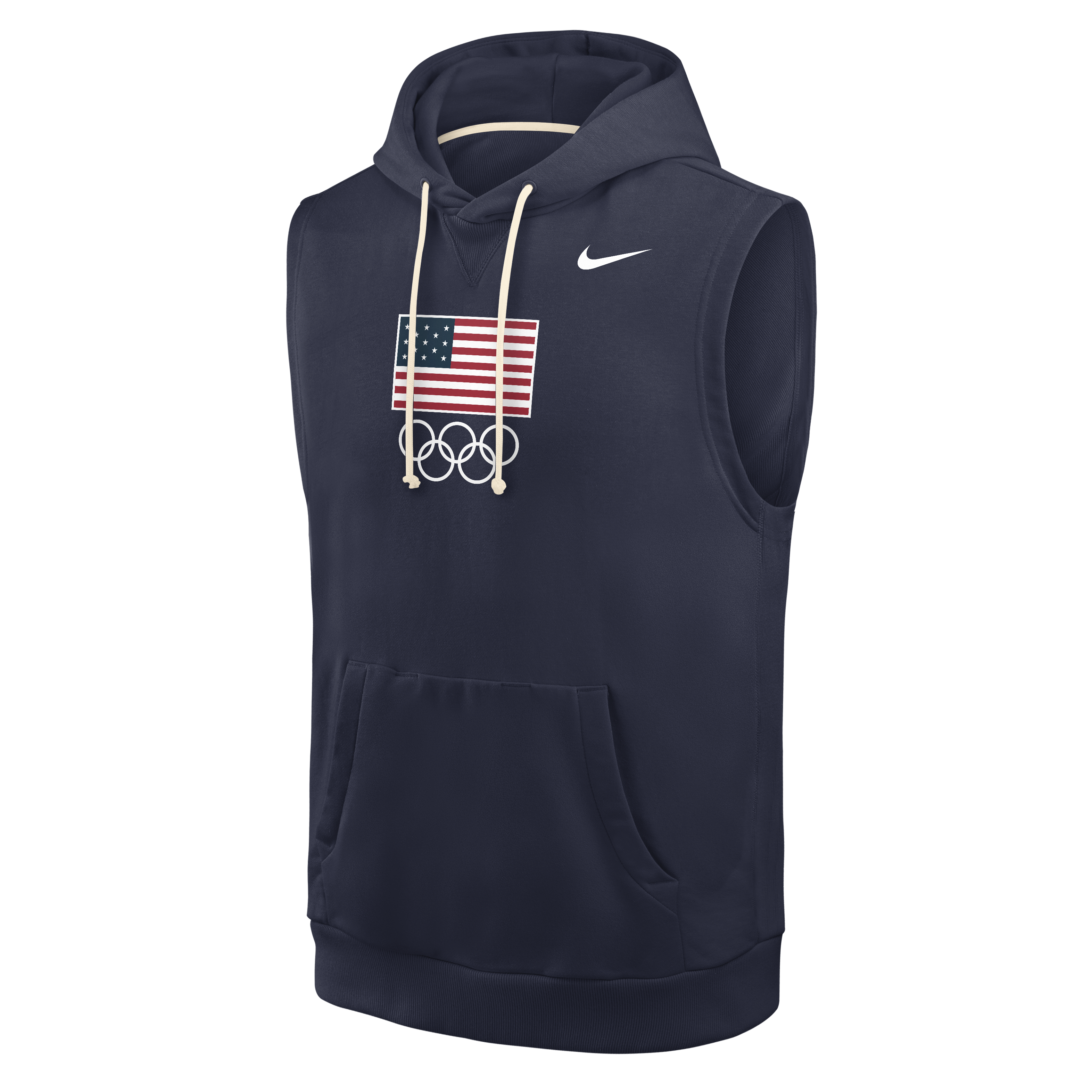 Men’s Nike Navy Team USA Dri-FIT Sleeveless Hoodie Men’s Nike Navy Team USA Dri-FIT Sleeveless Hoodie