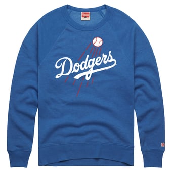 Men's Homage  Royal Los Angeles Dodgers Cooperstown Collection Raglan Tri-Blend Sweatshirt
