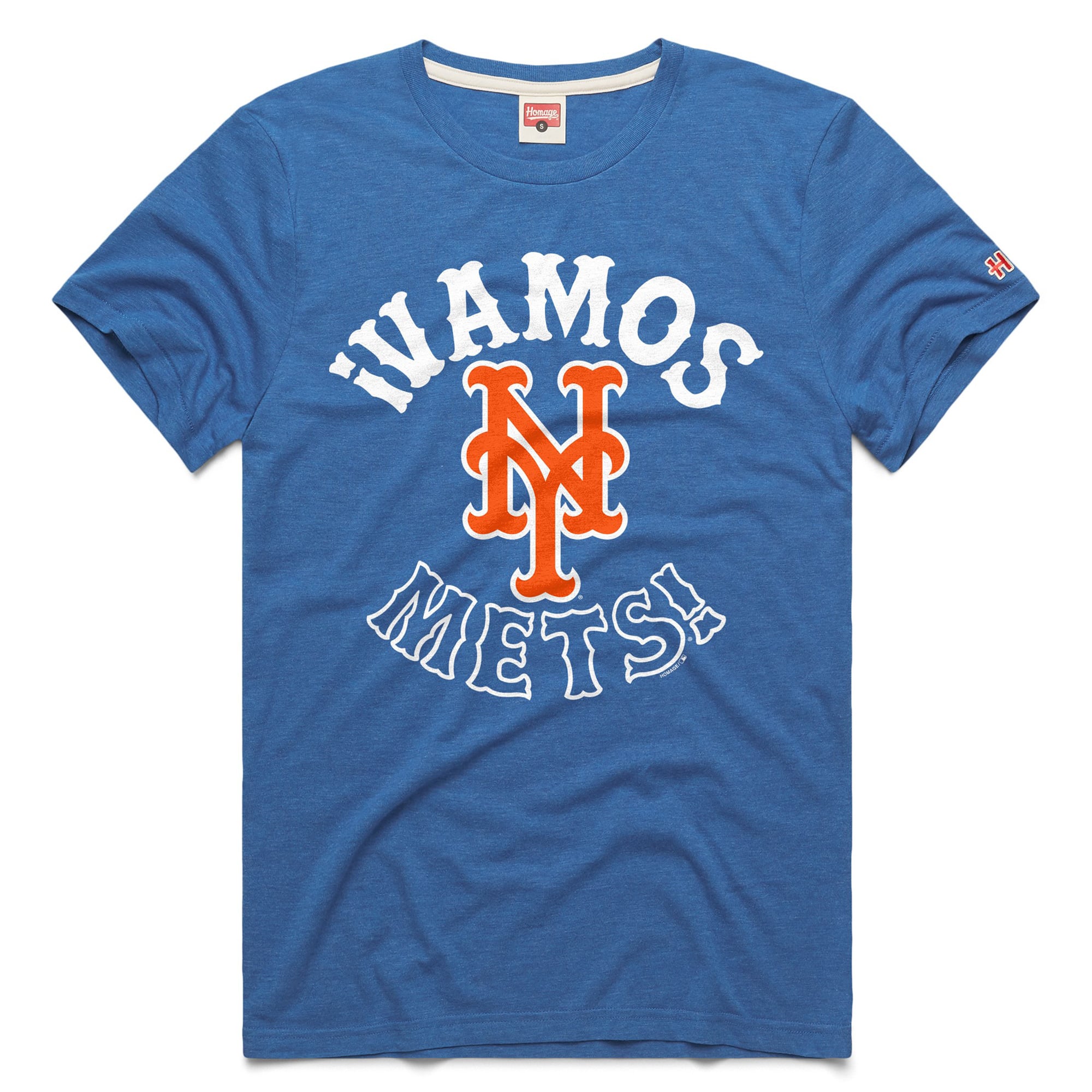 Men's Homage  Royal New York Mets Vamos Tri-Blend T-Shirt