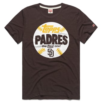 Men's Homage  Brown San Diego Padres MLB x Topps Baseball The Real One Tri-Blend T-Shirt