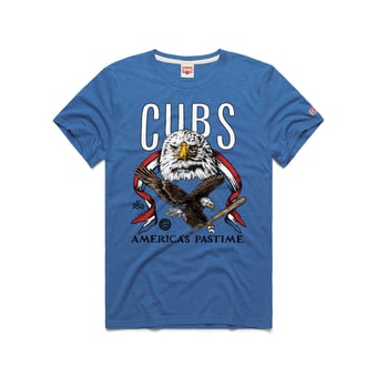 Men's Homage  Royal Chicago Cubs America's Pastime Tri-Blend T-Shirt