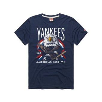 Men's Homage  Navy New York Yankees America's Pastime Tri-Blend T-Shirt