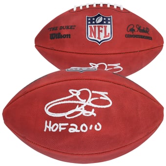 "Emmitt Smith Dallas Cowboys Autographed Wilson Duke Full Color Football with ""HOF 2010"" Inscription"