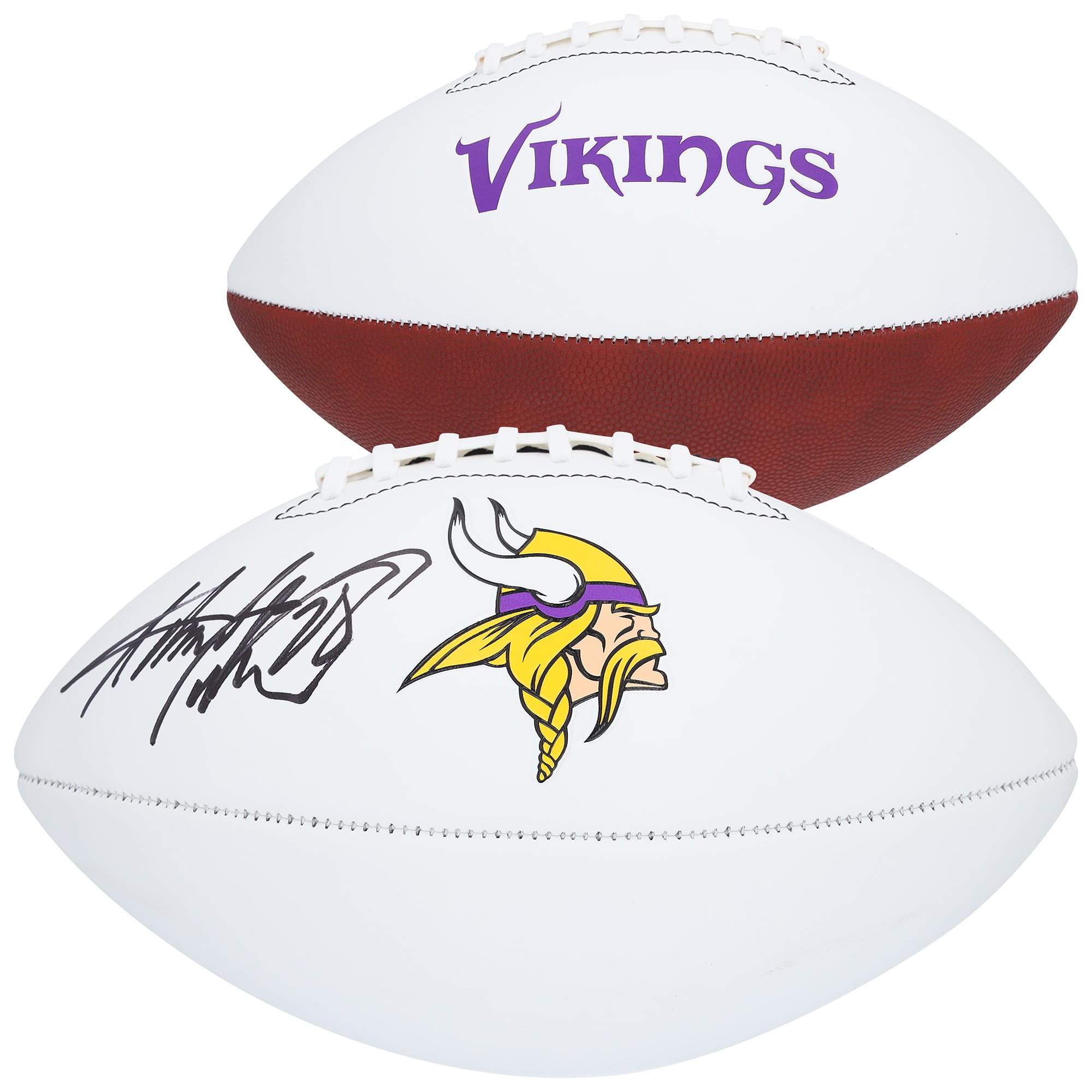 Adrian Peterson Minnesota Vikings Autographed Franklin White Panel Football