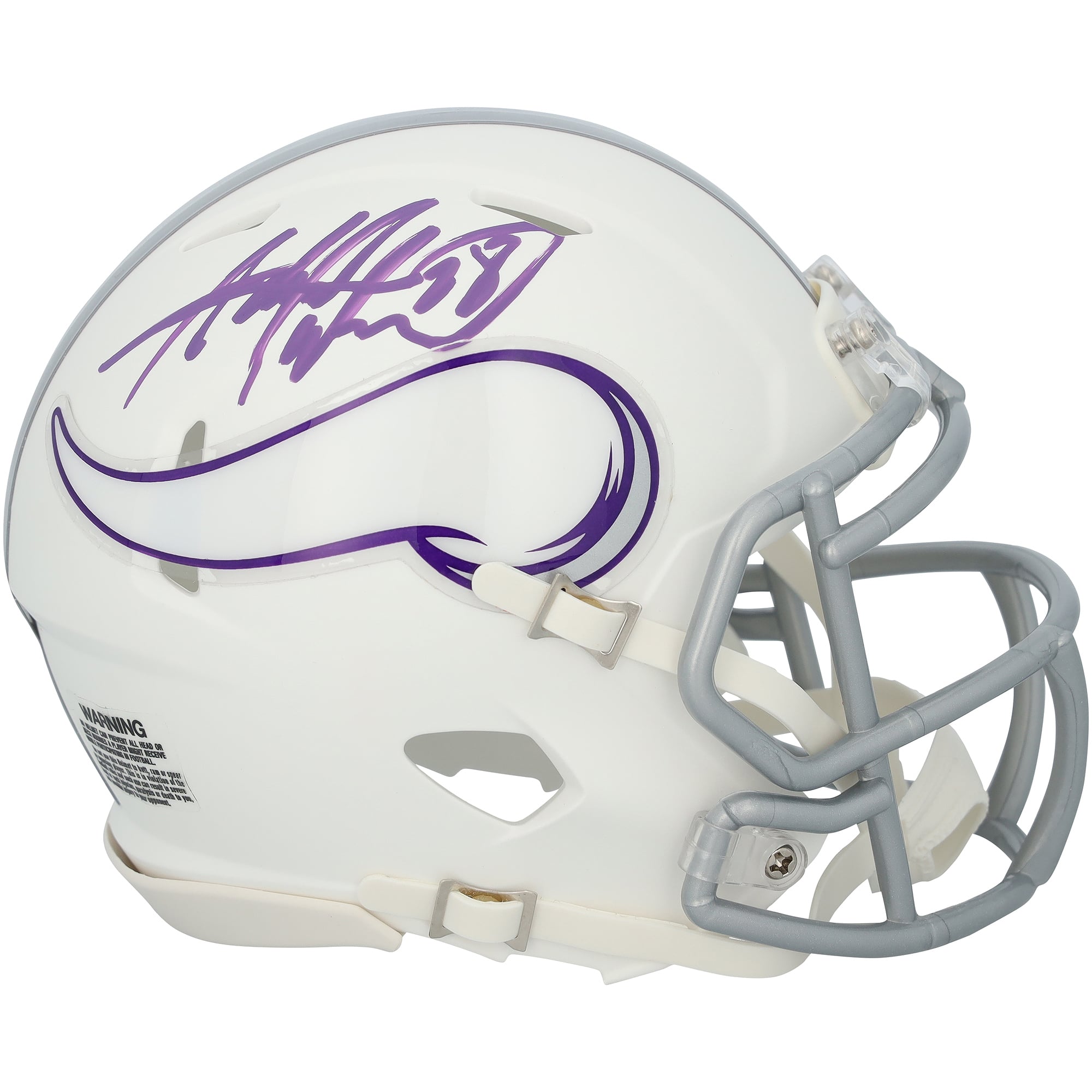 Adrian Peterson Minnesota Vikings Autographed Riddell 2024 Alternate Speed Mini Helmet