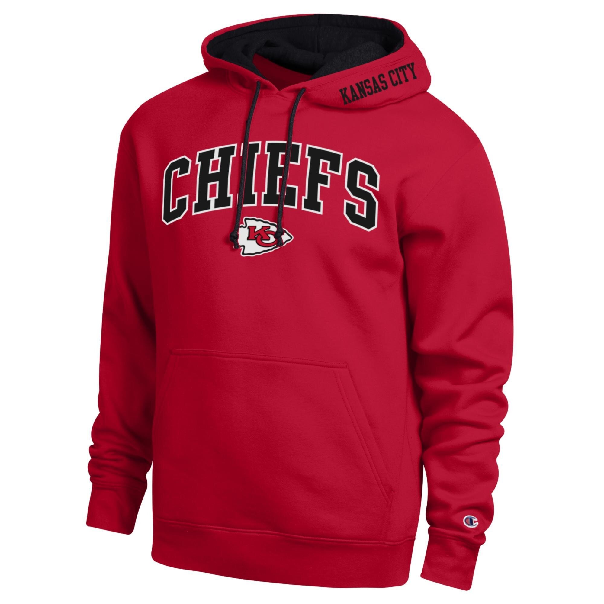 Champion Men's Red/Black Kansas City Chiefs Contrast Hoodie - Red, Black