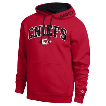 Men's Champion  Red/Black Kansas City Chiefs Contrast Hoodie