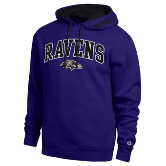Men's Champion  Purple/Black Baltimore Ravens Contrast Hoodie