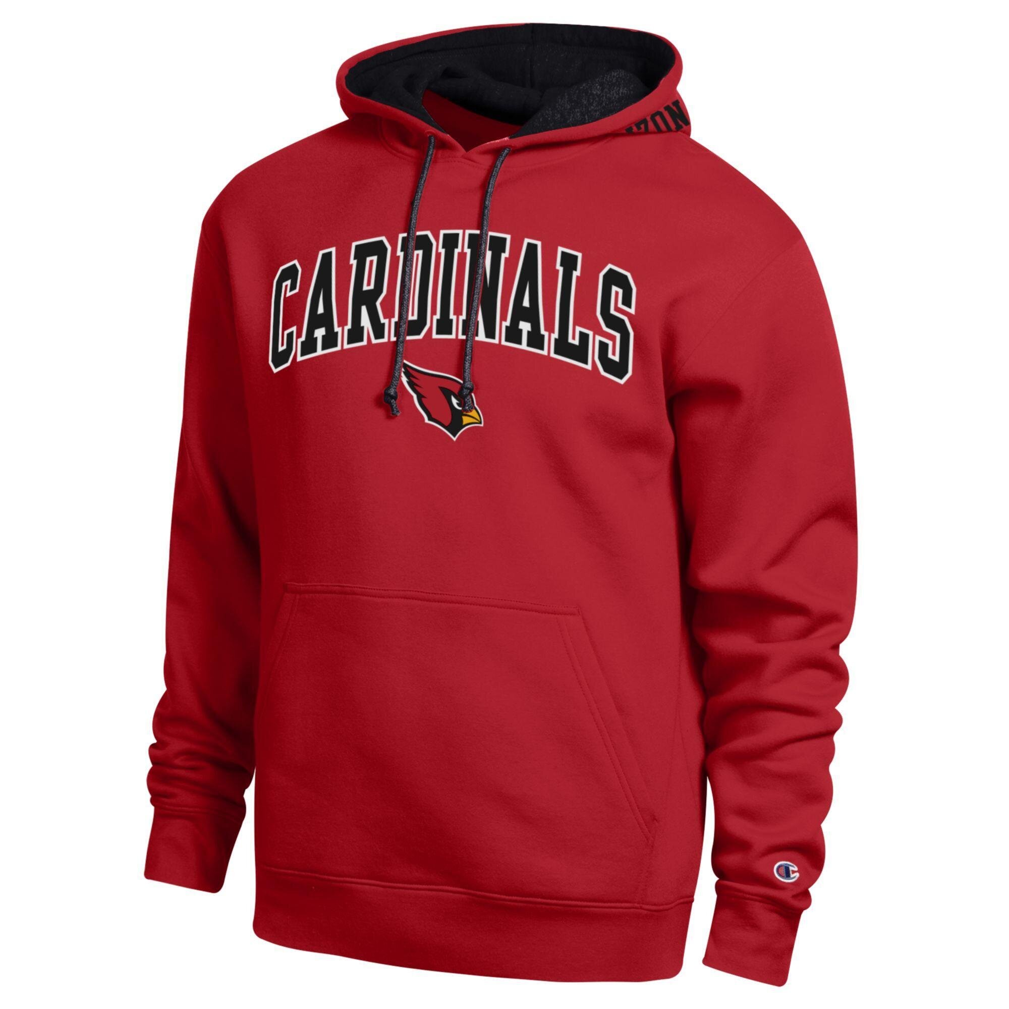 Champion Men's Cardinal/Black Arizona Cardinals Contrast Hoodie - Cardinal, Black