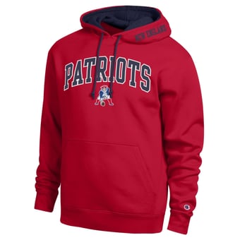 Men's Champion  Red/Navy New England Patriots Contrast Hoodie