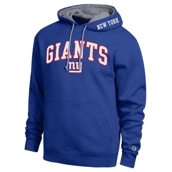Men's Champion  Royal/Heather Gray New York Giants Contrast Hoodie