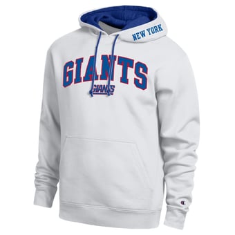 Men's Champion  White/Royal New York Giants Contrast Hoodie