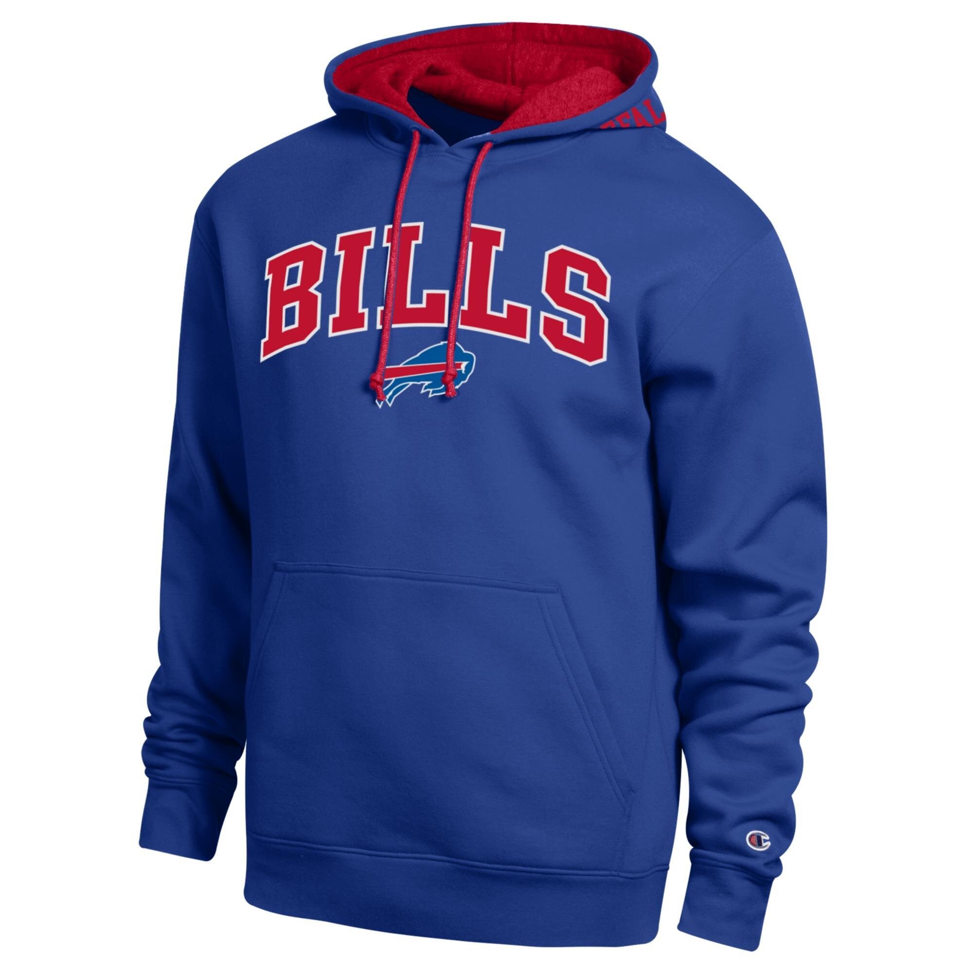 Champion Men's Royal/Red Buffalo Bills Contrast Hoodie - Royal, Red