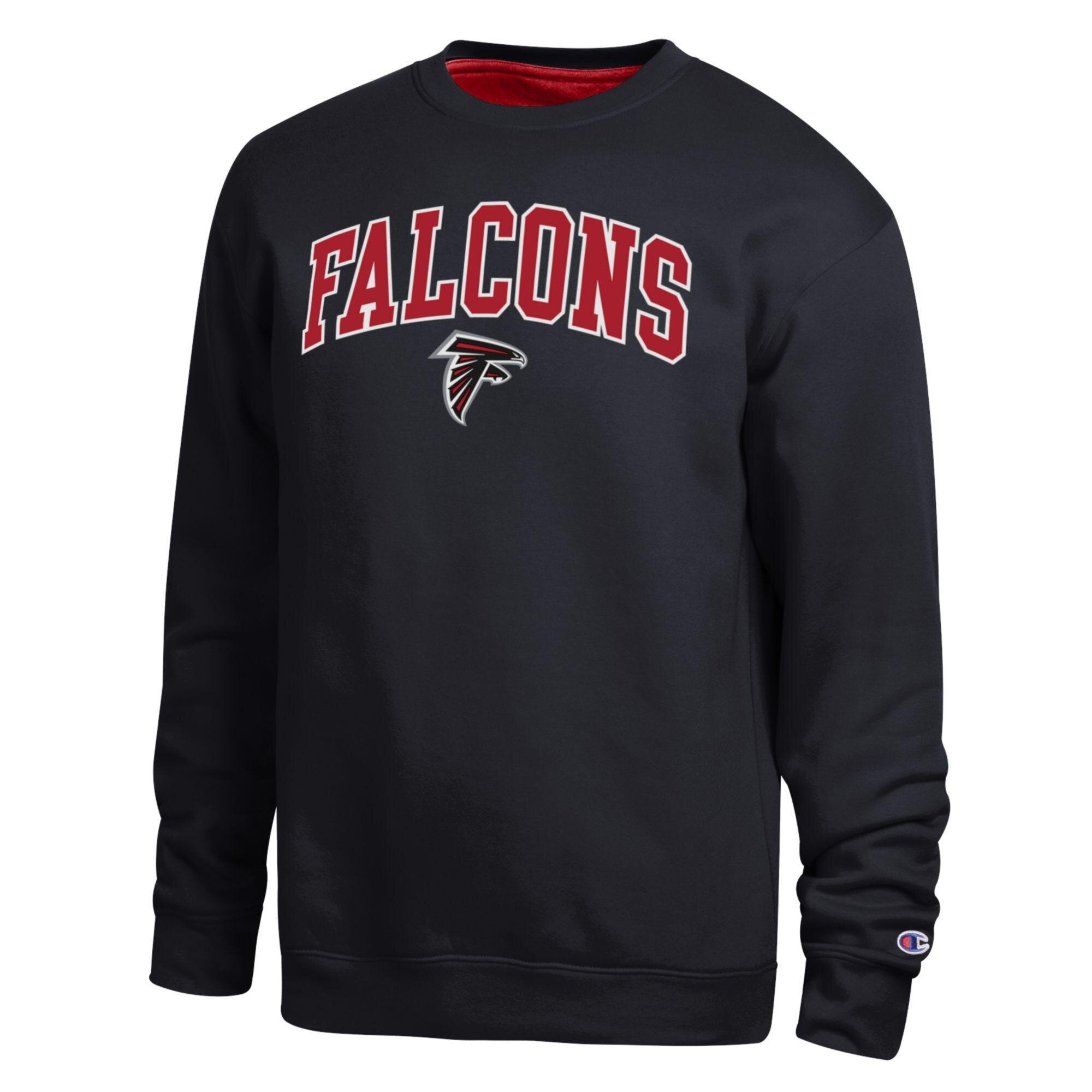 Men's Champion Black Atlanta Falcons Contrast Lined Sweatshirt