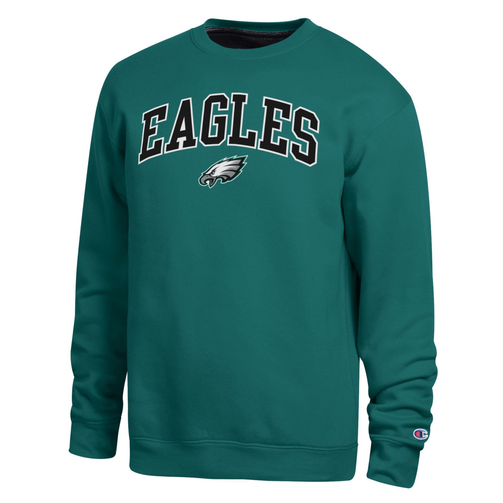 Men's Champion Midnight Green Philadelphia Eagles Contrast Lined Sweatshirt