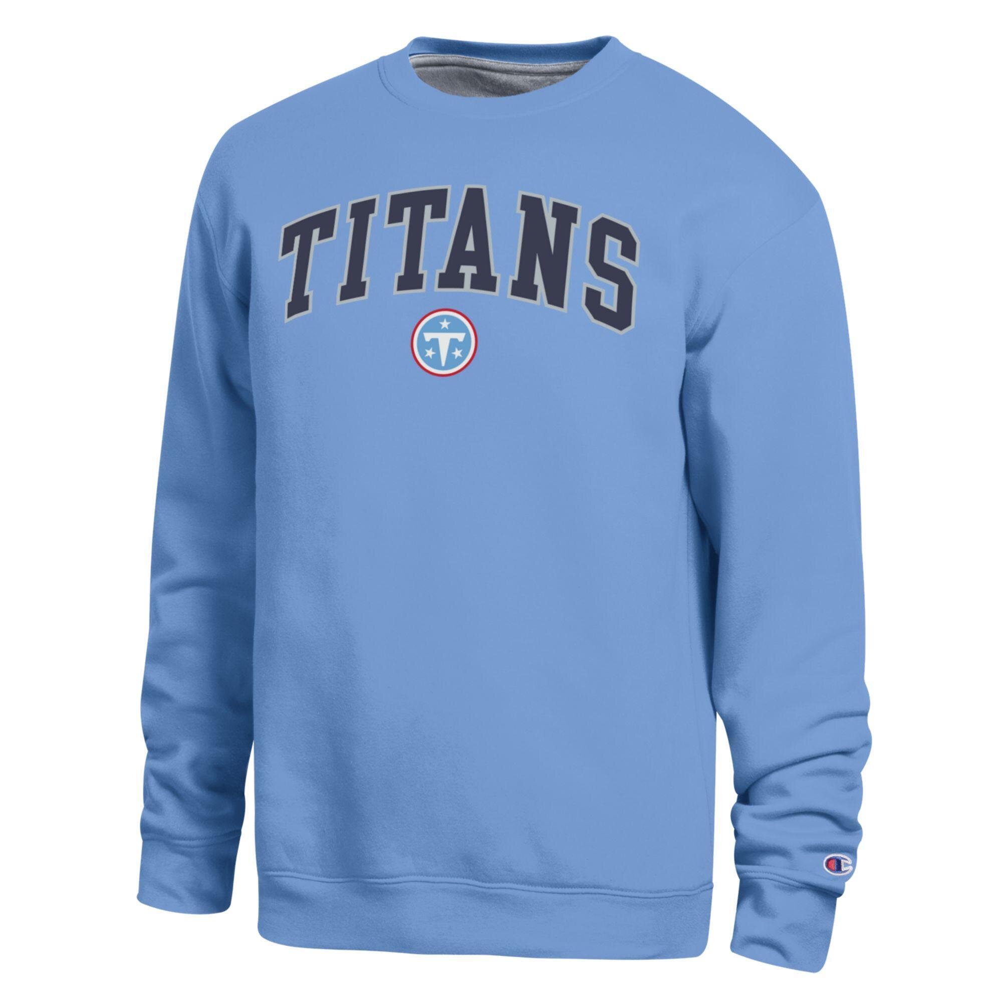 Men's Champion  Light Blue Tennessee Titans Contrast Lined Sweatshirt