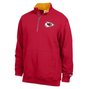 Men's Champion  Red/Gold Kansas City Chiefs Fleece Quarter-Zip Pullover
