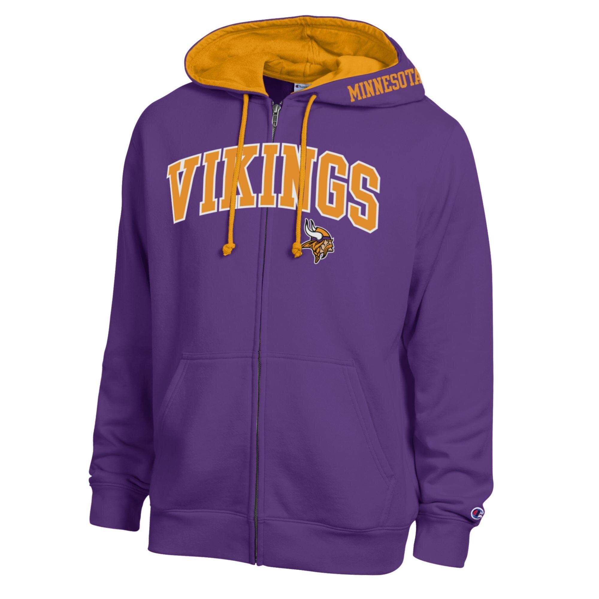 Champion Men's Purple/Gold Minnesota Vikings Full-Zip Hoodie - Purple, Gold